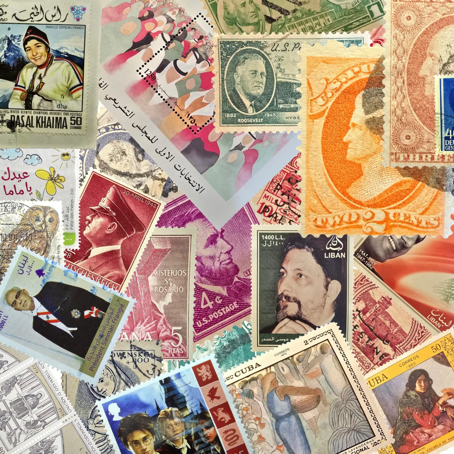 Different Collection of Stamps all over the world